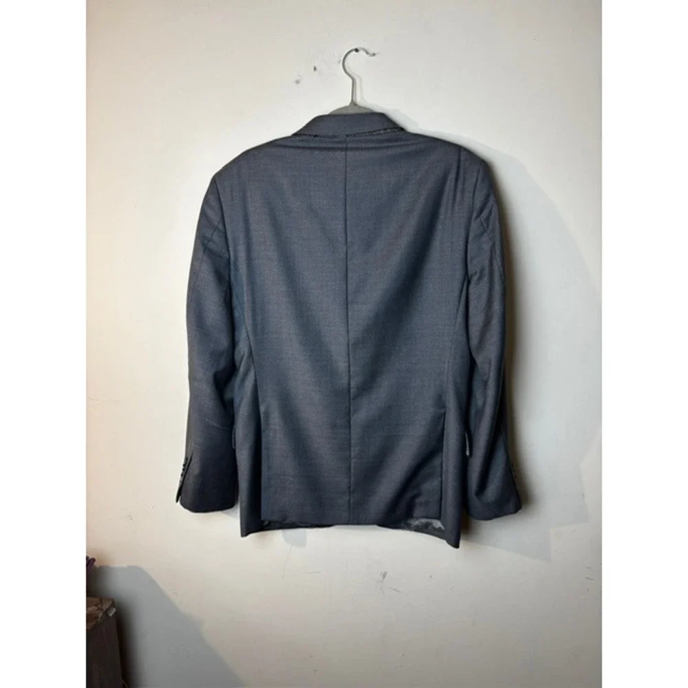 Mens‎ Jos A Bank Reserve 40R Wool Zignone Super 110s Italian Blazer Grey